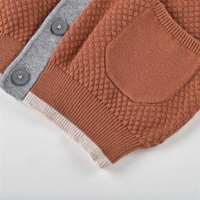 img 1 attached to 🌰 Cute and Cozy: Toddler Boys Soft Cotton Cinnamon Brown Cardigan, Perfect for Ages 2-3