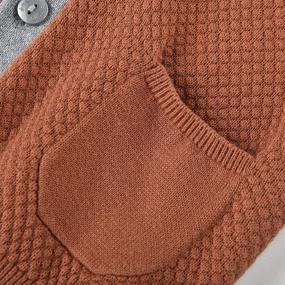 img 2 attached to 🌰 Cute and Cozy: Toddler Boys Soft Cotton Cinnamon Brown Cardigan, Perfect for Ages 2-3