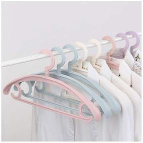 img 3 attached to High-Quality Beige Plastic Clothes Hanger - Extra Thick, Wide Shoulder, 360° Rotate, Slip-Resistant - Ideal for Everyday Use, 20 Pack