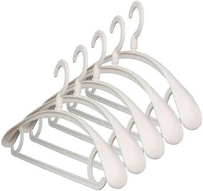 img 4 attached to High-Quality Beige Plastic Clothes Hanger - Extra Thick, Wide Shoulder, 360° Rotate, Slip-Resistant - Ideal for Everyday Use, 20 Pack