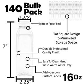 img 3 attached to 140 пачек по 16 унций сока: оптовые пластиковые бутылки с герметичными крышками