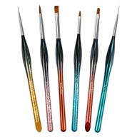 💅 ultimate 6pcs aokitec nail art brushes set: perfect tools for salon-quality diy gel polish manicure at home logo