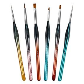 img 4 attached to 💅 Ultimate 6Pcs Aokitec Nail Art Brushes Set: Perfect Tools for Salon-Quality DIY Gel Polish Manicure at Home