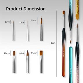 img 3 attached to 💅 Ultimate 6Pcs Aokitec Nail Art Brushes Set: Perfect Tools for Salon-Quality DIY Gel Polish Manicure at Home