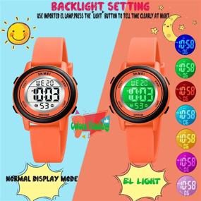 img 3 attached to 🌈 Colorful Waterproof Stopwatch Wristwatches for Boys - Ideal Wrist Watches