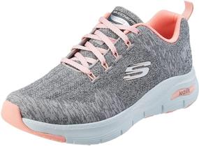 img 4 attached to Skechers Womens Sneaker Black Lavender Women's Shoes and Athletic