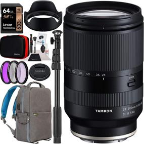 img 4 attached to 📷 Tamron 28-200mm F/2.8-5.6 Di III RXD Lens Model A071 Sony E-Mount Full Frame Mirrorless Camera Bundle + Photography Backpack + Filter Kit + 64GB Card + Monopod + Accessories