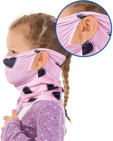 img 1 attached to Summer Girls' Cooling Neck Gaiter with Ear Loop, Filter Pocket - Banne Neckwear