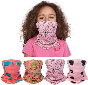 img 4 attached to Summer Girls' Cooling Neck Gaiter with Ear Loop, Filter Pocket - Banne Neckwear