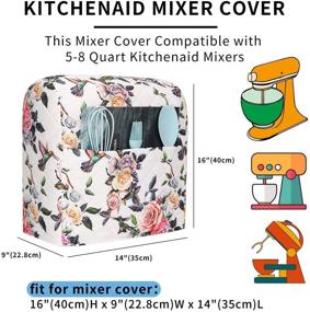 img 3 attached to Protective Dust Cover for Kitchen Aid Mixers - Compatible with KitchenAid and Hamilton Mixers, with Pockets - Fits 5-8 Quart Tilt Head &amp; Bowl Lift Models