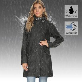 img 3 attached to Raincoat Fahsyee Waterproof Windbreaker Outdoor Women's Clothing in Coats, Jackets & Vests