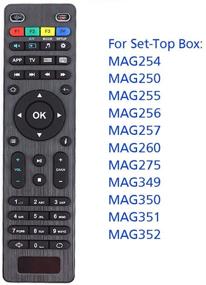 img 2 attached to Amiroko Replacement Remote Control for MAG254 MAG250 255/256 / 257/260 / 275/349 / 350/351 / 352 OTT TV Box IPTV Set-Top Box, in Black