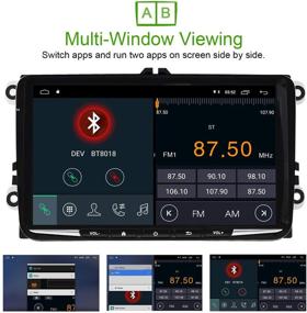 img 2 attached to Автомобильная стереосистема с GPS-навигацией и радиоприемником на Android 10.0 с памятью 32 ГБ для VW Golf 5 6 🚗 Polo Passat B6 Jetta. Совместимая с Tiguan Touran Skoda. 9-дюймовый IPS-экран с разделением, поддержка WiFi.