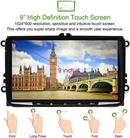 img 3 attached to Автомобильная стереосистема с GPS-навигацией и радиоприемником на Android 10.0 с памятью 32 ГБ для VW Golf 5 6 🚗 Polo Passat B6 Jetta. Совместимая с Tiguan Touran Skoda. 9-дюймовый IPS-экран с разделением, поддержка WiFi.