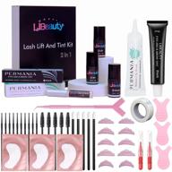 👁️ комплект для поднятия и окрашивания ресниц libeauty - объемные и красивые ресницы на протяжении 6 недель - включает черную краску, 10 мл средства для завивки ресниц с черным пигментом, кератиновую завивку ресниц, ламинирование и окрашивание бровей. логотип