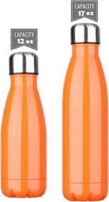 img 4 attached to DKASA Cola Shaped Stainless Steel Water Bottle - Convenient for Business, Outdoor Sports, Camping, Hiking, Cycling - Maintains Hot & Cold Drinks (Orange, 17 oz/500ml)