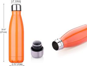 img 2 attached to DKASA Cola Shaped Stainless Steel Water Bottle - Convenient for Business, Outdoor Sports, Camping, Hiking, Cycling - Maintains Hot & Cold Drinks (Orange, 17 oz/500ml)