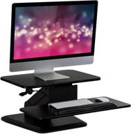 🖥️ mount-it! конвертер для стола sit stand: эргономичный стол с регулируемой высотой и возможностью стоять на поверхности с помощью газового пружинного механизма, компактный стол для поднятия mi-7916, черная подставка. логотип