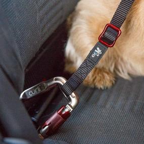 img 2 attached to 🐶 Adjustable Nylon Dog Car Seat Belt by Curli Car Safety Belts – Extra Strong & Length Customizable