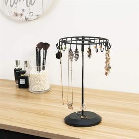 img 2 attached to 🌳 Rotating Necklace Holder Bracelet Stand - Jewelry Organizer and Tree by MyGift, 14-Inch, Black