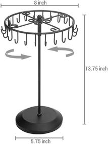 img 1 attached to 🌳 Rotating Necklace Holder Bracelet Stand - Jewelry Organizer and Tree by MyGift, 14-Inch, Black