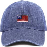 🧢 the hat depot kids american flag & cute embroidery cotton baseball cap hat: show off patriotic style with style and comfort! logo