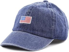 img 3 attached to 🧢 The Hat Depot Kids American Flag & Cute Embroidery Cotton Baseball Cap Hat: Show Off Patriotic Style with Style and Comfort!