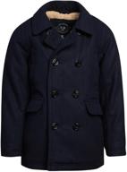 boys' clothing: republic peacoat with faux fur lining and convenient pockets logo