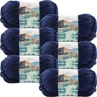 lion brand san diego navy hometown usa yarn - 6 pack bundle logo