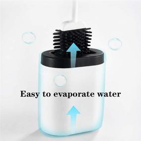 img 1 attached to 🚽 Revolutionary Silicone Flex Toilet Brush with Holder - Multi-functional Soft Brush Cleaner for Bathroom Toilet Quick Drying & Flexible Bristles (1 pcs) - White