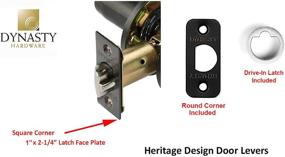 img 1 attached to 🚪 Dynasty Hardware Heritage Door Lever Privacy Set, Contractor Pack of 6, Aged Oil Rubbed Bronze