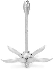 img 3 attached to 🚣 Crown Sporting Goods Folding Galvanized Grapnel Boat Anchor - Collapsible Spike Hook for Shallow Waters - Kayaks, Canoes, Paddle Boards, Small Watercraft Accessories