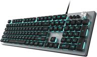 🌈 fiodio membrane gaming keyboard with rainbow rgb backlight, ergonomic standard design for desktop pc and computer - silver-black (fk-2028-us) логотип