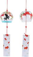 🎐 falytemow japanese wind small funny goldfish wind bells: handmade glass pendant for birthday gift and home décor (2pcs) логотип