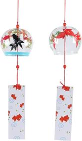 img 4 attached to 🎐 Falytemow Japanese Wind Small Funny Goldfish Wind Bells: Handmade Glass Pendant for Birthday Gift and Home Décor (2pcs)