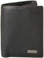 relic men's trifold wallet in brown: stylish men's accessory for wallets, card cases & money organizers logo