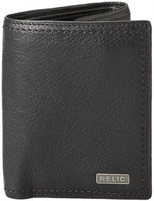 img 4 attached to Relic Men's Trifold Wallet in Brown: Stylish Men's Accessory for Wallets, Card Cases & Money Organizers