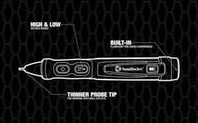 img 2 attached to 🔦 Southwire 40150N: Advanced Dual-Range AC Non Contact Voltage Tester Pen with LED Flashlight, Waterproof & Drop Test Rated"