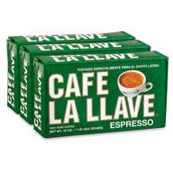 ☕ cafe la llave dark roast espresso coffee, 3-pack of 16 oz bricks logo