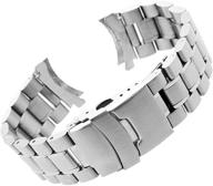 🌟 double women's stainless steel curved watchband replacement watches logo
