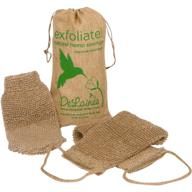 🌿 premium hemp exfoliating back and body scrubber - achieve luxurious healthy skin care for women and men - hygienic, durable, and easy to clean - includes large mitt logo