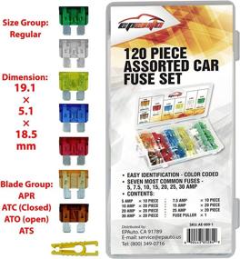img 1 attached to 🚗 EPAuto Assorted Car Truck Standard Blade Fuse Set - 120 Piece Pack with Various AMP Ratings