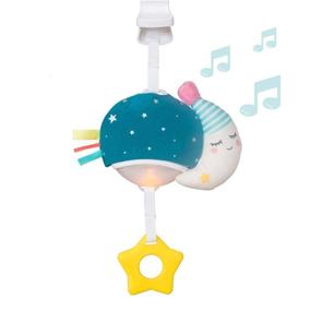 img 4 attached to 🌙 Таф Тойз Музыкальная мини-луна, портативная подвесная игрушка для младенцев с музыкой и светом, путешественник для родителей и малышей, успокаивает и расслабляет ребенка во время прогулок, подходит для новорожденных и старше