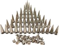 🌟 edgy style enhancement: 50pcs silvery cone spikes metallic screw back studs diy craft cool rivets punk 10 x 25mm by cspring logo