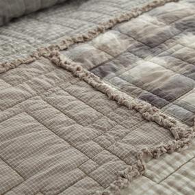 img 2 attached to 🛏️ Contemporary Patchwork Quilt - Smoky Cobblestone by Donna Sharp - Fits Full and Queen Size Beds - Machine Washable