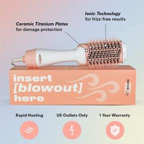 img 2 attached to 🔥 INH Insert Here Blowout Brush - Round Straightening Brush, Fast Drying Blow Dryer Brush with Adjustable Temperature Settings, Ceramic Titanium Professional Blowout Hot Tool