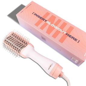 img 4 attached to 🔥 INH Insert Here Blowout Brush - Round Straightening Brush, Fast Drying Blow Dryer Brush with Adjustable Temperature Settings, Ceramic Titanium Professional Blowout Hot Tool