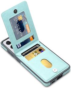 img 4 attached to 📱 LakiBeibi Samsung Galaxy S21 Ultra Case - Premium Leather Wallet with Card Holders - Mint - 2021 Model