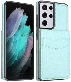 img 3 attached to 📱 LakiBeibi Samsung Galaxy S21 Ultra Case - Premium Leather Wallet with Card Holders - Mint - 2021 Model