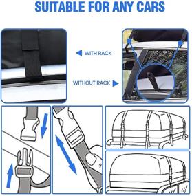 img 2 attached to 21 Cubic Feet Car Roof Bag: Waterproof Military Quality Rooftop Cargo Carrier with Anti-Tear PVC, Storage Bag & Anti-Slip Mat - Fits All Vehicles with or without Rack